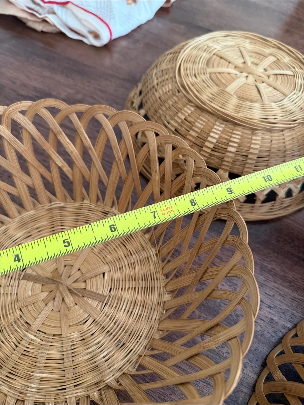 6 round wicker multi purpose baskets